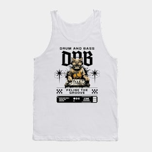 DNB - Cat Dj Feline The Groove (Black/Cat A) Tank Top